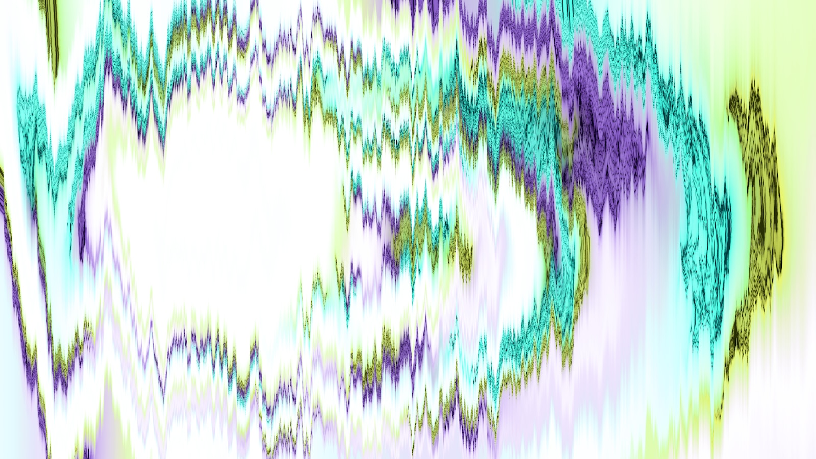 A digital image of a circular design in green and purple